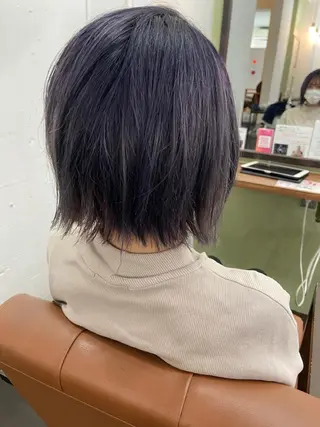 ミディアム カラー 久木原 ゆりのヘアスタイル