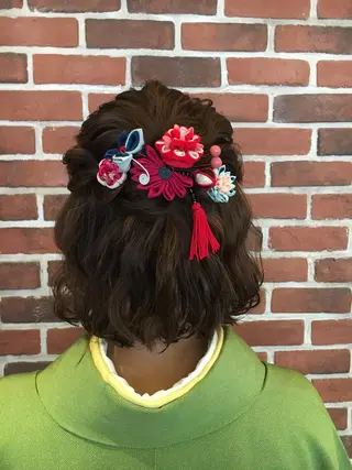 ミディアム ヘアアレンジ 野崎 ひかりのヘアスタイル