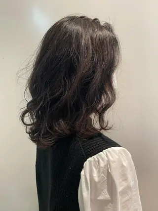 セミロング カラー 堀切 舞のヘアスタイル