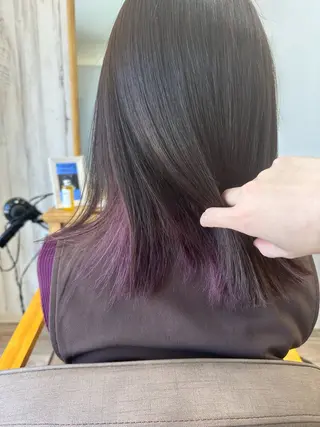 セミロング カラー TELA HAIR 副代表RIKUのヘアスタイル