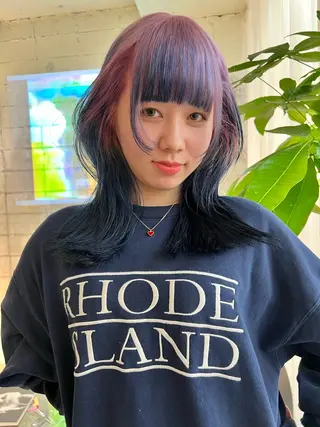 セミロング カラー 圧倒的デザイン力 店長🎨RENAのヘアスタイル