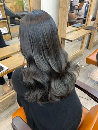 ロング カラー ヘアアレンジ 前髪顔周り✂️店長 ❤️アマミヤ❤️のヘアスタイル