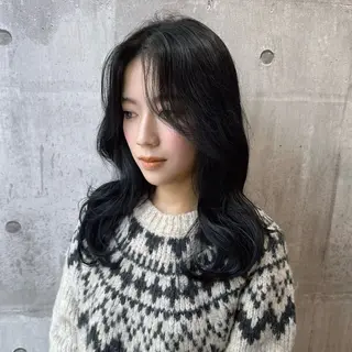 ミディアム 韓国𝐻𝑎𝑖𝑟 🇰🇷🖤ハラのヘアスタイル
