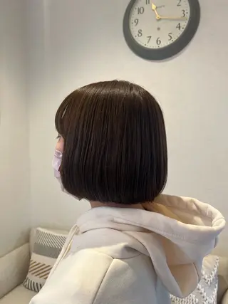 ミディアム カラー むらたナチュラルパー マ🌀透明感カラーのヘアスタイル