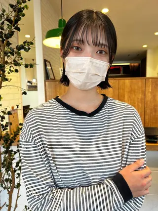 ショート カラー パーマ ヘアアレンジ ❣️倉敷❣️美髪 カラー能登一成のヘアスタイル