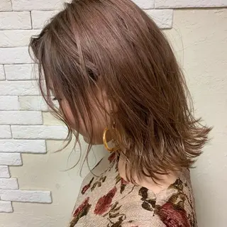 ミディアム カラー ショート/似合わせ レイヤー/福岡聖容のヘアスタイル