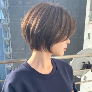 ショート レイヤー/ベージュ mikuのヘアスタイル