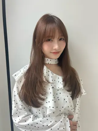 ロング カラー Ami♡表参道/艶髪 ピンク/盛れカットのヘアスタイル