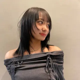 ミディアム カラー AIRI /XENA渋谷本店のヘアスタイル