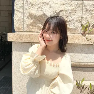 ミディアム カラー 透明感カラー REIのヘアスタイル