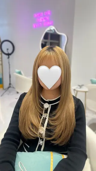 ロング 𝑹𝒊𝒉𝒐🎀 名駅/大人韓国ヘアのヘアスタイル