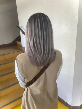 セミロング 小嶋 司のヘアスタイル