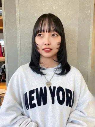 ミディアム カラー レイヤー/ブリーチ ♥️【木坂 桃歌】のヘアスタイル