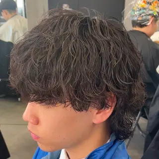 ミディアム パーマ ヘアアレンジ メンズ fifth 石川 凪のヘアスタイル