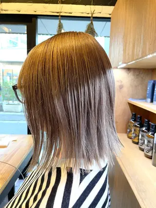 ミディアム カラー 🌿レイヤーボブ/パ ーマ🌿　木梨健太のヘアスタイル