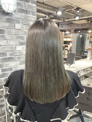 セミロング カラー 🍀アレンジ簡単ヘア ☘️石田万里奈🍀のヘアスタイル