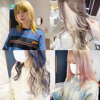 ミディアム デザイン🥇複雑履歴 ハイトーン特化のヘアスタイル