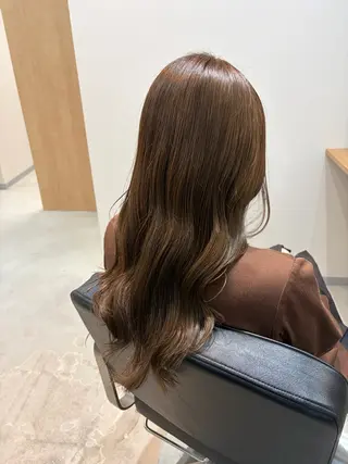ロング omaフクダ 縮毛矯正/艶髪カラーのヘアスタイル