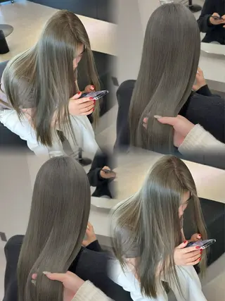 ロング カラー 栁田 唯那のヘアスタイル