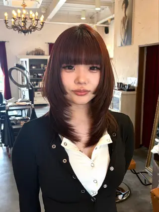 ミディアム 中田 姫歌のヘアスタイル