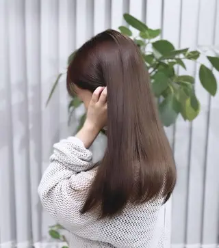 ロング 服部飛鳥 縮毛矯正 髪を綺麗にする人 栄のヘアスタイル