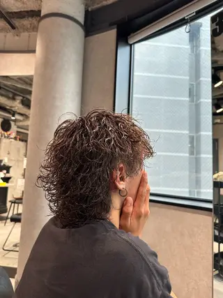 ミディアム パーマ ヘアアレンジ メンズ メンズヘア静岡 ✂︎Ryuheiのヘアスタイル
