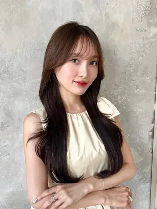 ロング 🧡くびれヘア/前髪 顔周り🧡久原結衣のヘアスタイル