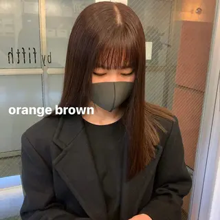 セミロング センターパート／マッ シュ／パーマ　あさみのヘアスタイル