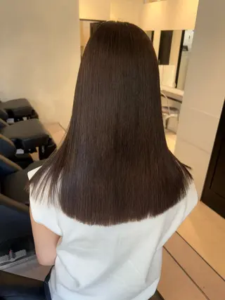 セミロング カラー 吉武 茂暉のヘアスタイル