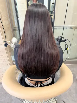 ロング tronc所属・美髪"縮毛矯正" 別所レイヤ【なんば】のヘアスタイル