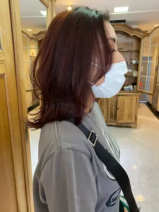 ミディアム カラー Pia ツボイ ケイタのヘアスタイル