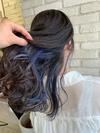 ロング カラー パーマ ヘアアレンジ ネイル マツエク・マツパ レイヤー＆カラー 人気美容師倉崎涼のヘアスタイル