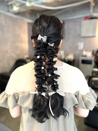 ロング ヘアアレンジ 🩶鈴木茉奈🩶艶髪 /透明感/暖色カラーのヘアスタイル