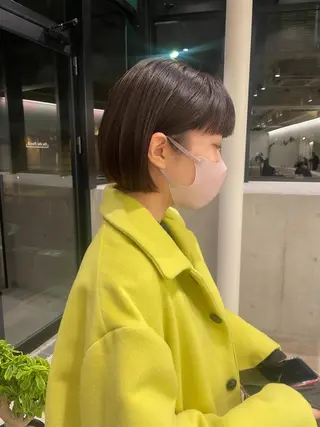 ショート カラー ヘアアレンジ ミニボブ/ブリーチ 🌈MISATOのヘアスタイル