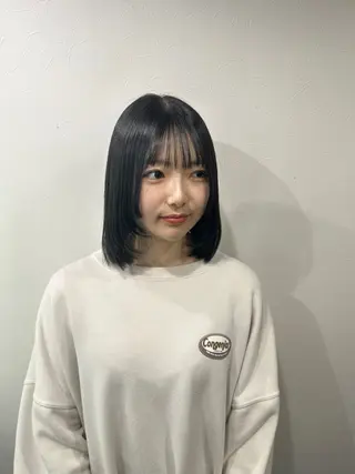 ミディアム カラー パーマ 髪質改善⭐️縮毛矯正 中野⭐️Rinaのヘアスタイル