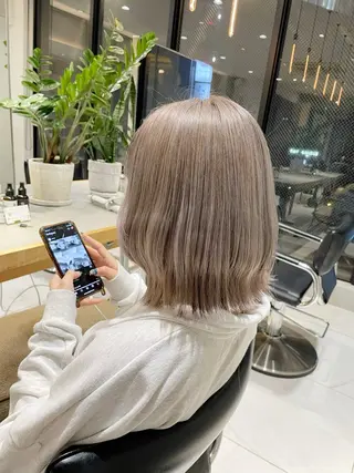 ミディアム カラー ヘアアレンジ 艶髪/レイヤーカット 🐣misakiのヘアスタイル