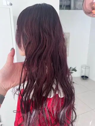 セミロング カラー ヘアアレンジ ﾚｲﾔｰ🩵透明感 ೀユイ🌙のヘアスタイル