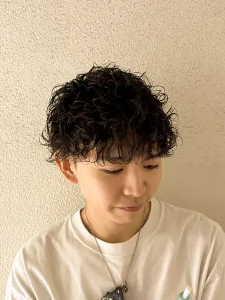 ミディアム カラー パーマ ヘアアレンジ メンズ キッズ 葛西/barber/ 相山琉磨のヘアスタイル
