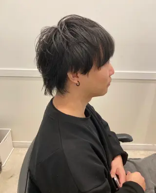 ショート パーマ メンズ メンズ特化パーマ ハイライト/比嘉のヘアスタイル
