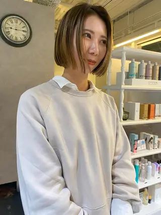 ミディアム 福島 立也のヘアスタイル