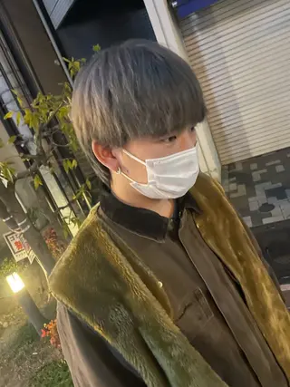 ミディアム メンズ Ren 韓国風のヘアスタイル