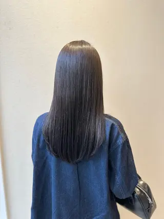 ロング カラー トレンド/顔まわり/ レイヤー/髪質改善のヘアスタイル