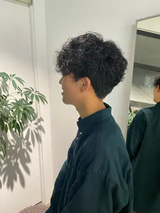 ショート パーマ メンズ ご予約は2月まで！ maho‪🐈🎀のヘアスタイル