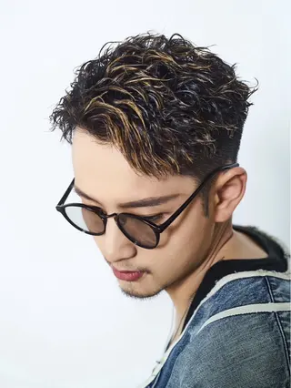 ショート カラー パーマ メンズ 湘南のパーマ職人 🔥清水琉葵🔥のヘアスタイル