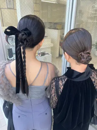 ヘアアレンジ ハイトーンカラー/エ クステ/デザインのヘアスタイル