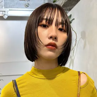 ショート カラー 切りっぱなしBOB 職人💜Anzuのヘアスタイル
