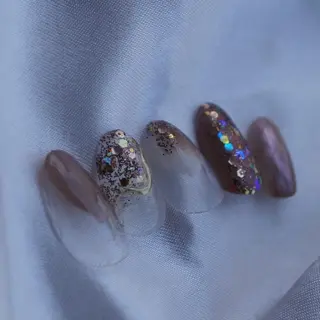 ミディアム カラー パーマ ヘアアレンジ メンズ キッズ ネイル マツエク・マツパ yuri kaのネイルデザイン