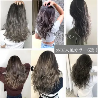 セミロング カラー 美髪矯正・レイヤー 倉友哉のヘアスタイル