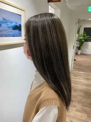 ロング カラー ハイライト⭐️上野 高広のヘアスタイル