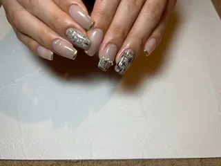 ネイル mellow:ｸﾙﾐ ﹡˖˟༝🎀˖˟ ༝のネイルデザイン